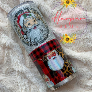 24oz Santa Christmas tumbler